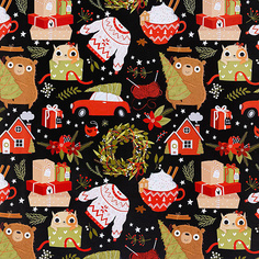Бумага для упаковки подарков TWINKLE Упаковочная бумага Spiced Christmas