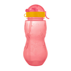 Бутылка WOWBOTTLES Бутылочка для напитков с трубочкой "Сочные фрукты" 400 мл