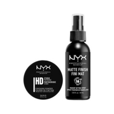 Набор средств для макияжа NYX Professional Makeup NYX PROFESSIONAL MAKEUP Набор: Пудра HD Finishing Powder + Спрей-фиксатор Matte Finish Setting Spray