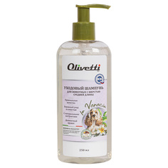 Шампунь для животных OLIVETTI Уходовый шампунь для животных с шерстью средней длины