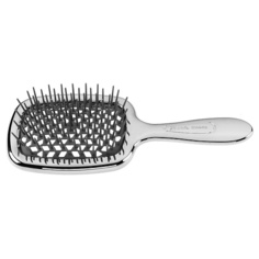 Щетка для волос JANEKE Расческа для волос серебро с черным Superbrush