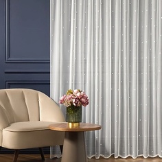 Штора ARYA HOME COLLECTION Тюль Moza V3-KREMK Молочный