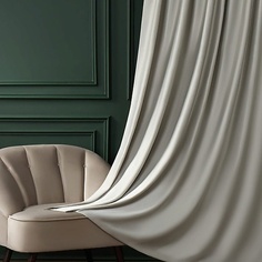 Штора ARYA HOME COLLECTION Портьера с подхватом Astra0 9A Серо-бежевый