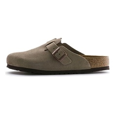 Шлепанцы BIRKENSTOCK Мюли Boston Soft Footbed Suede Taupe Narrow Fit