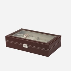 CLOX Шкатулка для 6 часов и 3 очков, экокожа, W75-C