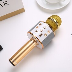 Микрофон для караоке luazon lzz-56, ws-858, 1800 мач, желтый
