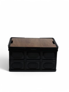 Стол - корзина maclay 2 в 1, складной, 30 л, 43,5 х 30 х 24/6 см, черный