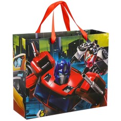 Пакет подарочный, 31х26х11 см, упаковка, трансформеры Hasbro
