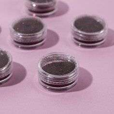 Набор блесток для декора, мелкий помол, цвет винный, 6 штук Beauty Fox