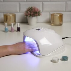 Лампа для маникюра luazon luf-02, uv/led, 36 диодов, 54 вт, таймер, 220 в, белая