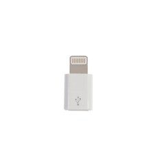 Переходник luazon le-015, с microusb на lightning, 1 шт, белый