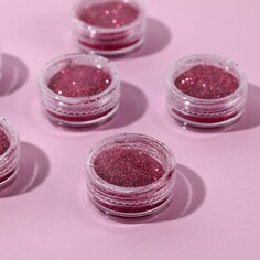 Набор блесток для декора, мелкий помол, цвет фуксия, 6 штук Beauty Fox