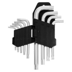 Набор ключей лом, torx tamper, tt10 - tt50, 9 шт. Lom