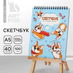 Скетчбук а5, 40 л 100 г/м2 Art Fox