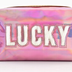 Пенал школьный lucky, иск. кожа, 18×10×7 см, розовый Art Fox Study