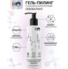 SMART INSIDE Гель-пилинг для умывания с АНА-ВНА-кислотами себобаланс, 150 мл BIO World