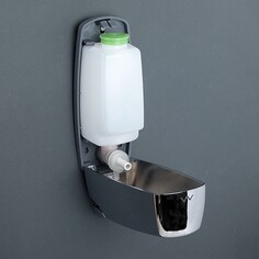 Дозатор - диспенсер для мыла, механический, для антисептика, 350 мл, хромированный Savanna