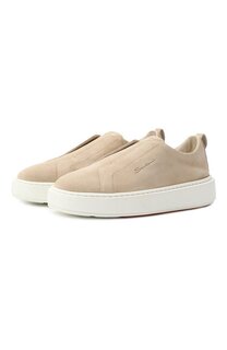 Замшевые кеды Santoni