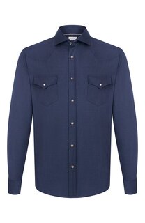 Шерстяная рубашка Brunello Cucinelli
