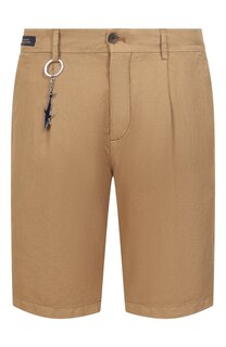 Шорты из хлопка и льна Paul&Shark
