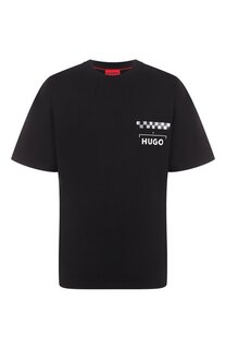 Хлопковая футболка HUGO