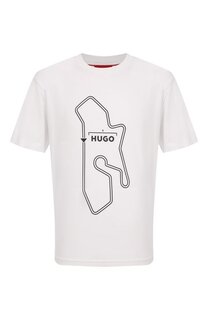 Хлопковая футболка HUGO