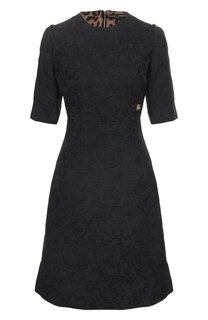 Платье из хлопка и шелка Dolce & Gabbana