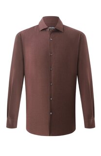 Рубашка из хлопка и кашемира Zegna