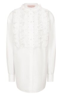 Блузка из хлопка и льна Valentino