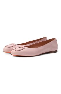 Кожаные балетки Santoni