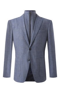 Пиджак из шерсти и хлопка BOSS
