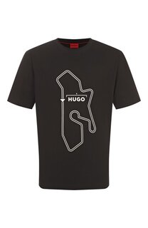 Хлопковая футболка HUGO