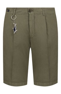 Шорты из хлопка и льна Paul&Shark