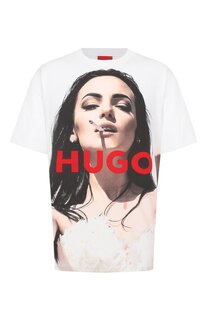Хлопковая футболка HUGO