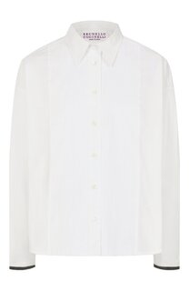 Хлопковая рубашка Brunello Cucinelli
