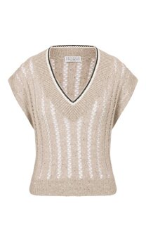 Льняной жилет Brunello Cucinelli