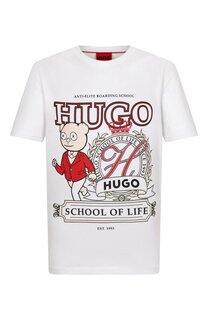 Хлопковая футболка HUGO