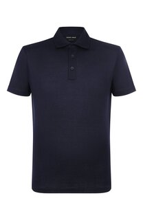 Поло из шелка и хлопка Giorgio Armani