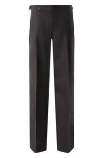 Брюки из шерсти и шелка Brunello Cucinelli