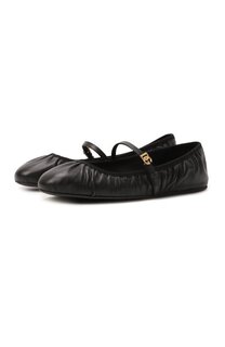 Кожаные балетки Vally Dolce & Gabbana
