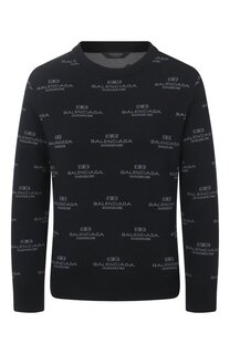 Пуловер из шерсти и хлопка Balenciaga
