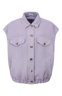 Жилет из хлопка и льна Brunello Cucinelli