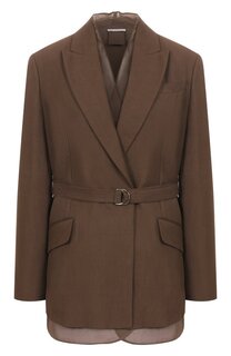 Жакет из вискозы и льна Brunello Cucinelli
