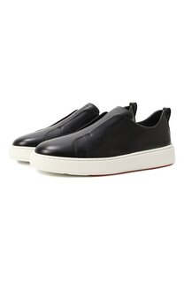 Кожаные кеды Santoni