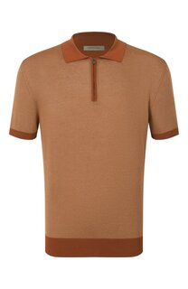 Поло из хлопка и шелка Corneliani