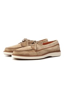 Замшевые топсайдеры Santoni