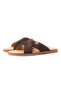 Замшевые шлепанцы Glide Bally
