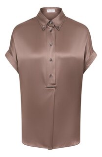Атласная блузка Brunello Cucinelli