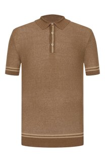 Поло из шелка и льна Corneliani