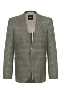 Пиджак из шерсти и шелка BOSS
